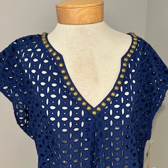 Lilly Pulitzer for Target Navy Blue Eyelet Cover-Up NWT - Picture 4 of 6